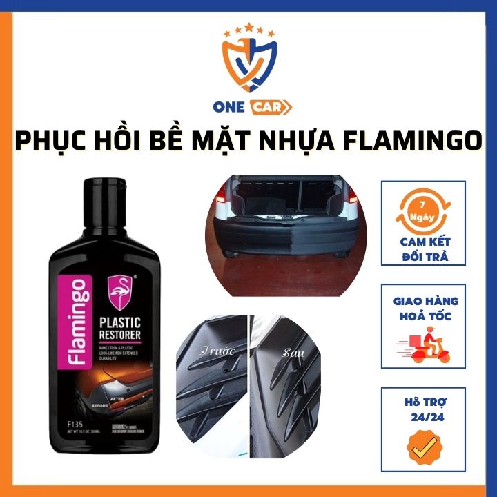 Chai phục hồi bề mặt nhựa như mới - Hàng chính hãng Flamingo F135 300ml - Onecar