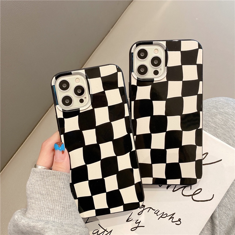 Ốp Điện Thoại Họa Tiết Geige Màu Đen Cho Iphone 13 8 7 Plus SE2 XS XR 12 Mini 11 PRO MAX