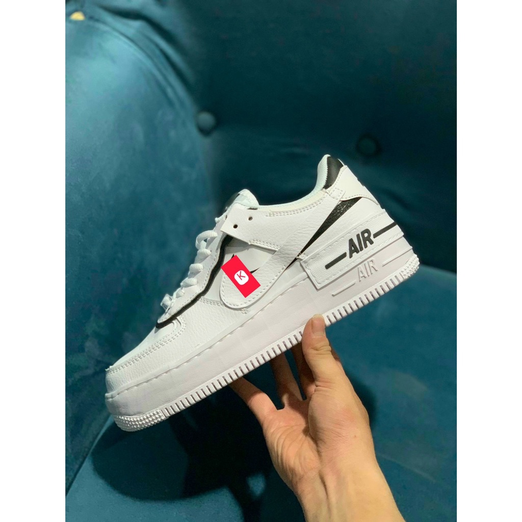 Giày Thể Thao Air Force 1 Shadow Giầy học sinh trắng viền đen