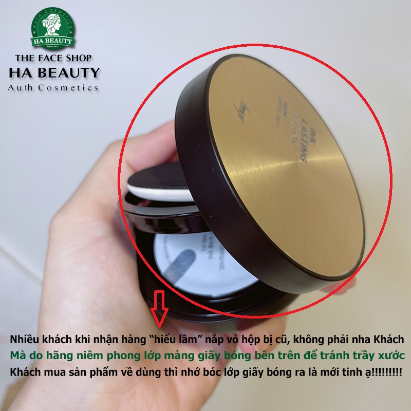 Phấn nước căng bóng che phủ tốt khuyết điểm hàn quốc The Face Shop fmgt Ink Lasting Cushion Glow 15g SPF35 PA++