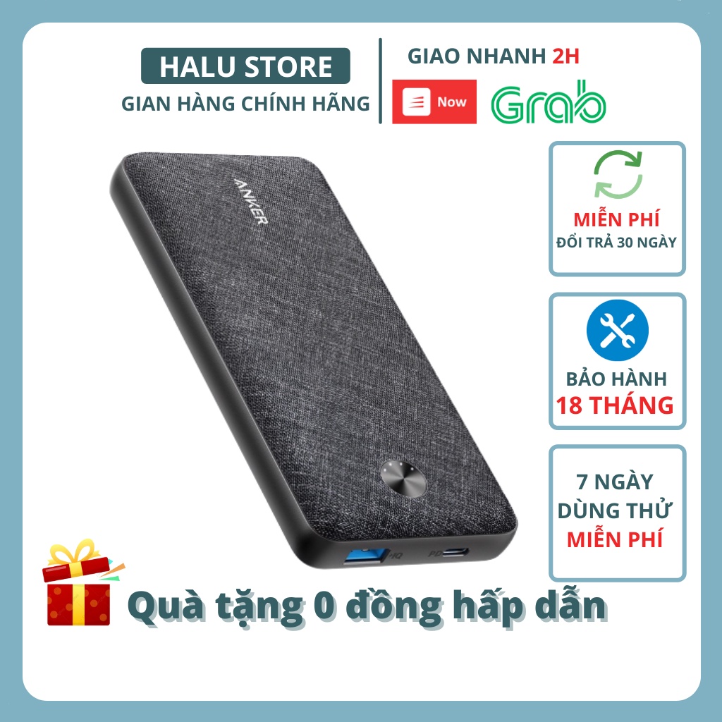 Pin sạc dự phòng Anker A1281 20000mah PowerCore Metro Essential PD 18W sạc nhanh cho IPhone 11 12