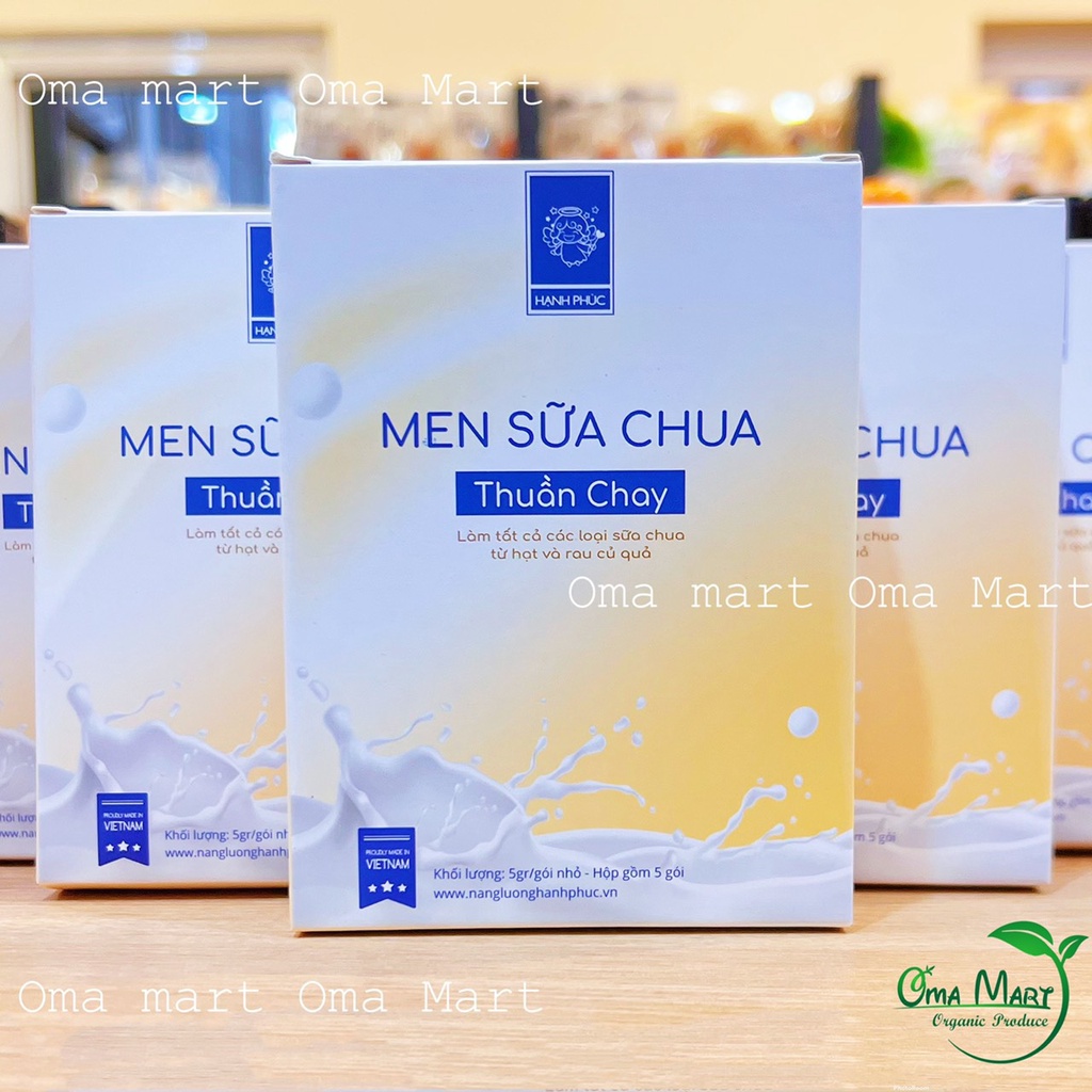 Men làm sữa chua thuần chay Hạnh Phúc (men làm sữa chua từ sữa hạt)