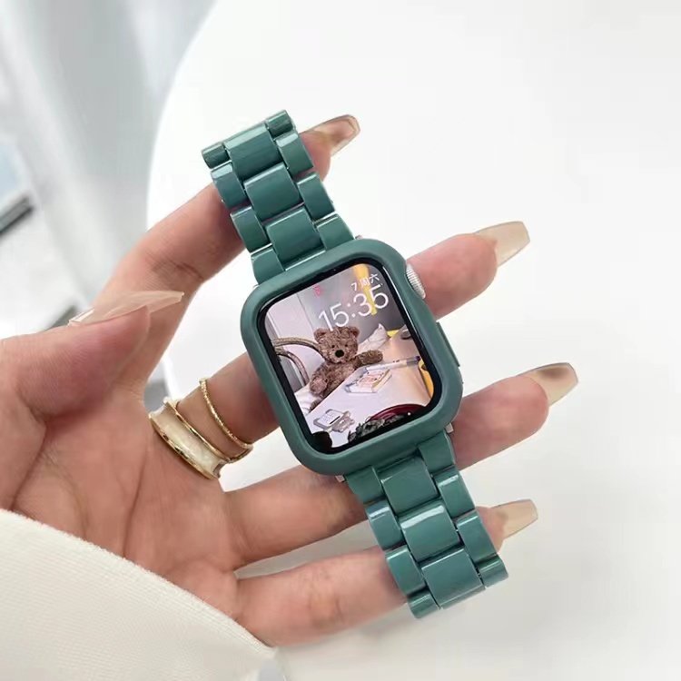 Bộ Dây Đeo + Vỏ Bọc Bằng Nhựa Cho Đồng Hồ Apple Watch 7 6 SE 5 4 3 2 1 Kích Thước 41MM 45MM 42MM 38mm 40mm 44mm 42MM