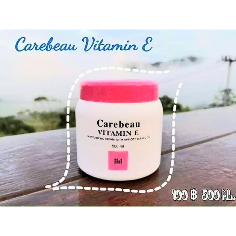 kem dưỡng da vitamin E Carebeau Thái Lan 500ml nắp hồng