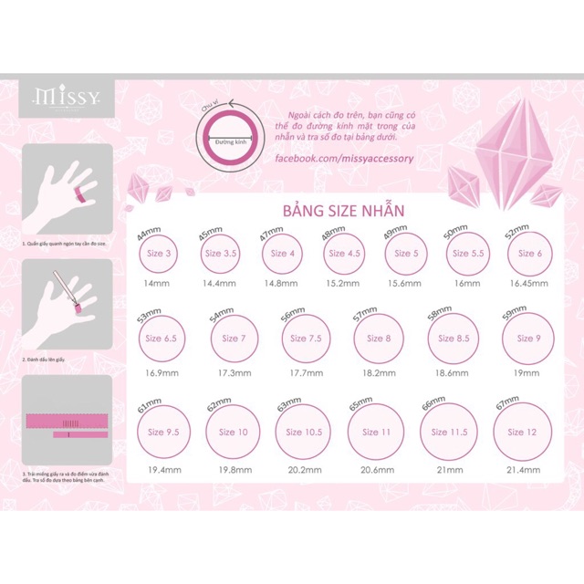 Nhẫn Missy Mini Hearts