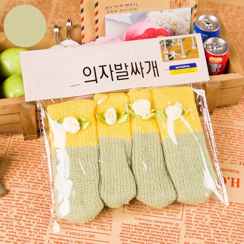 Bộ 4 Vỏ Bọc Bảo Vệ Chân Bàn / Ghế Đan Len Chất Liệu Dày Dặn Tiện Dụng
