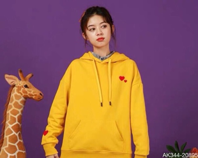 Áo Khoác Hoodie Nỉ Nam Nữ Form Rộng Chất Nỉ Bông Dày Dặn Siêu Đẹp Áo Hoodie Đôi Thêu TIM ĐÔI - AK3344 | BigBuy360 - bigbuy360.vn