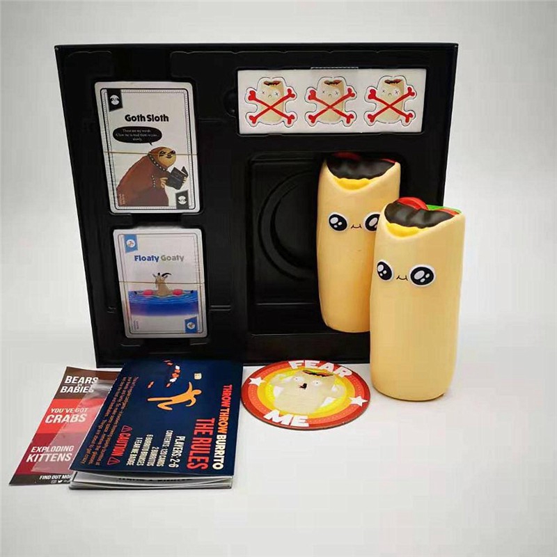 Throw Throw Burrito Dodgeball Bộ trò chơi thẻ ném bóng độc đáo vui nhộn