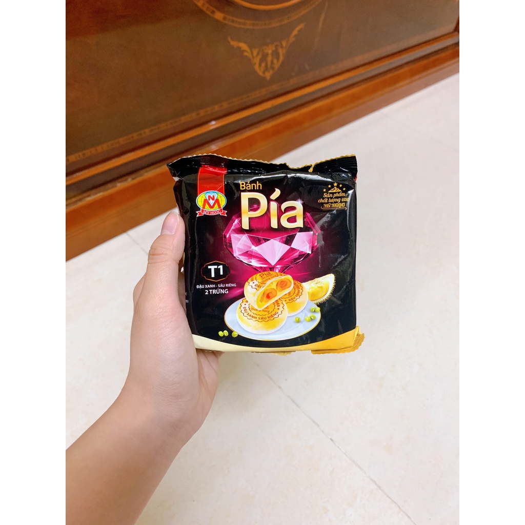 MỸ NGỌC _ 550g Bánh Pía T1 ĐẬU XANH SẦU RIÊNG 8 trứng muối - Premium Pia Cake T1 550g