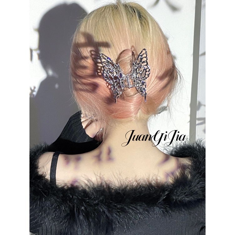 Kẹp Tóc Hình Bướm Bằng Kim Loại Chất Lượng Cao Cá Tính Cho Nữ