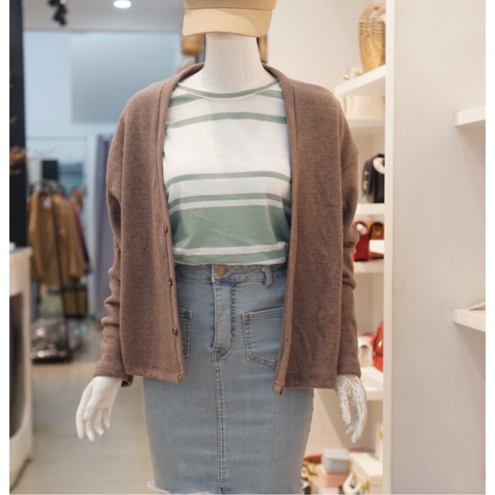 Áo khoác len cardigan nữ phong cách Hàn Quốc