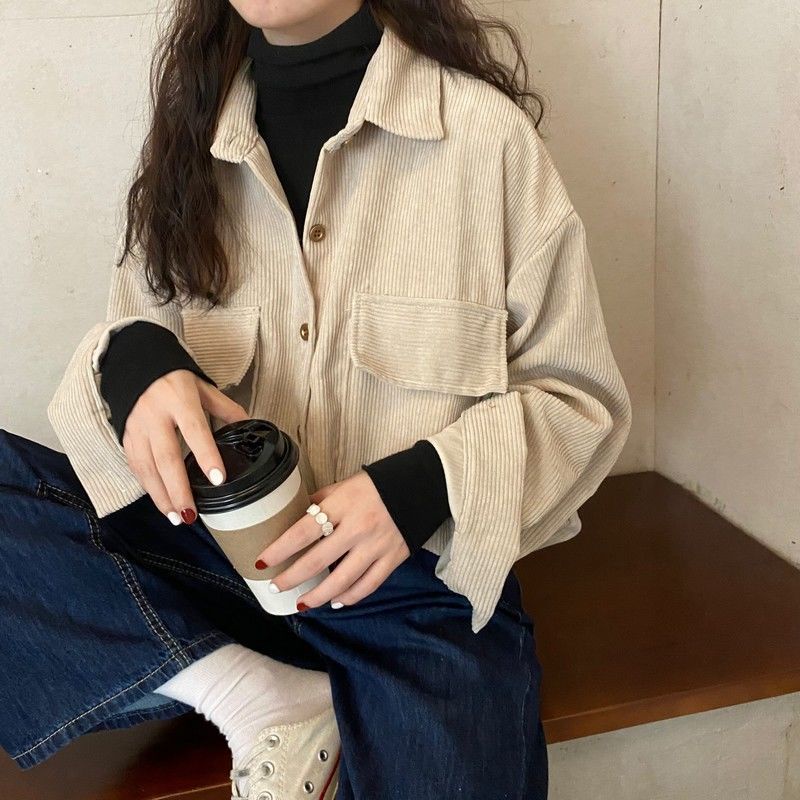 Áo Khoác Tay Dài Có Nón Lót Nhung Dày Dặn Phong Cách Hàn Quốc Thời Trang Thu Đông Mới Cho Nữ