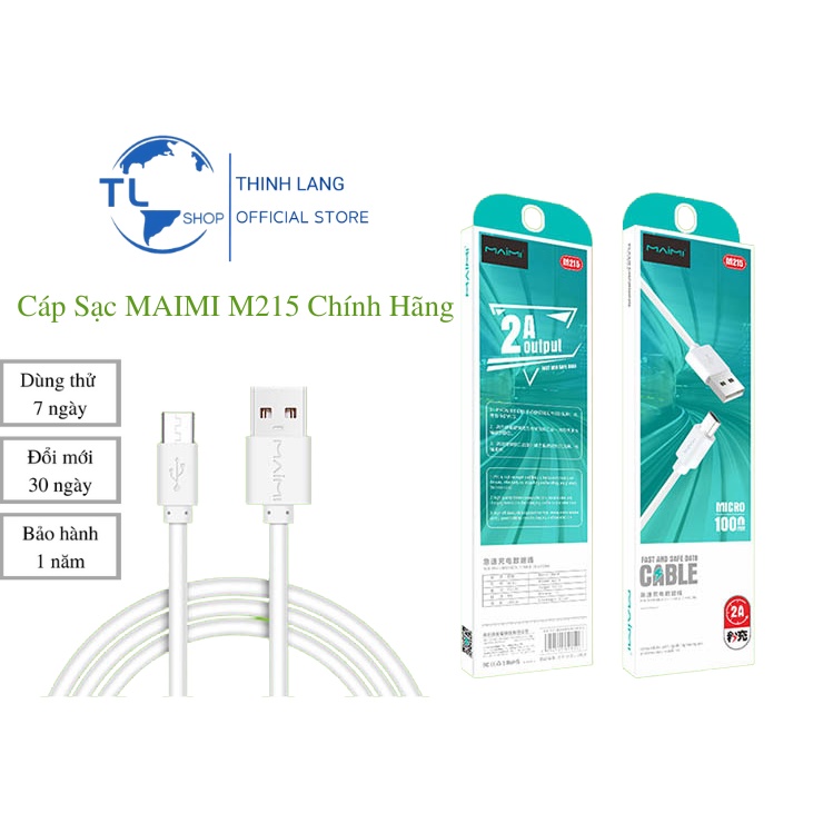 Cáp Sạc Nhanh Iphone Type C Micro Usb MAIMI - M215 ( Hàng Chính Hãng)