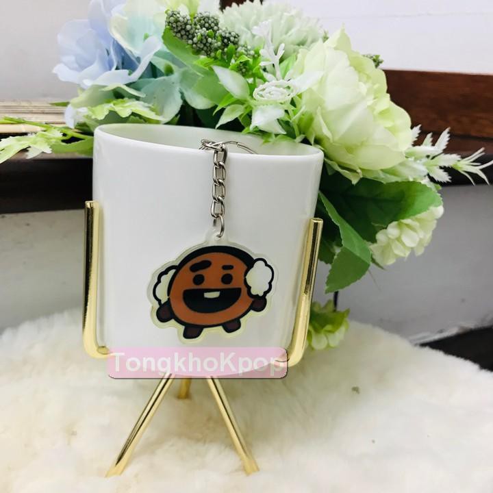 Móc khóa BTS BT Tata Cooky Chimmy mica đồ treo trang trí quà tặng xinh xắn dễ thương