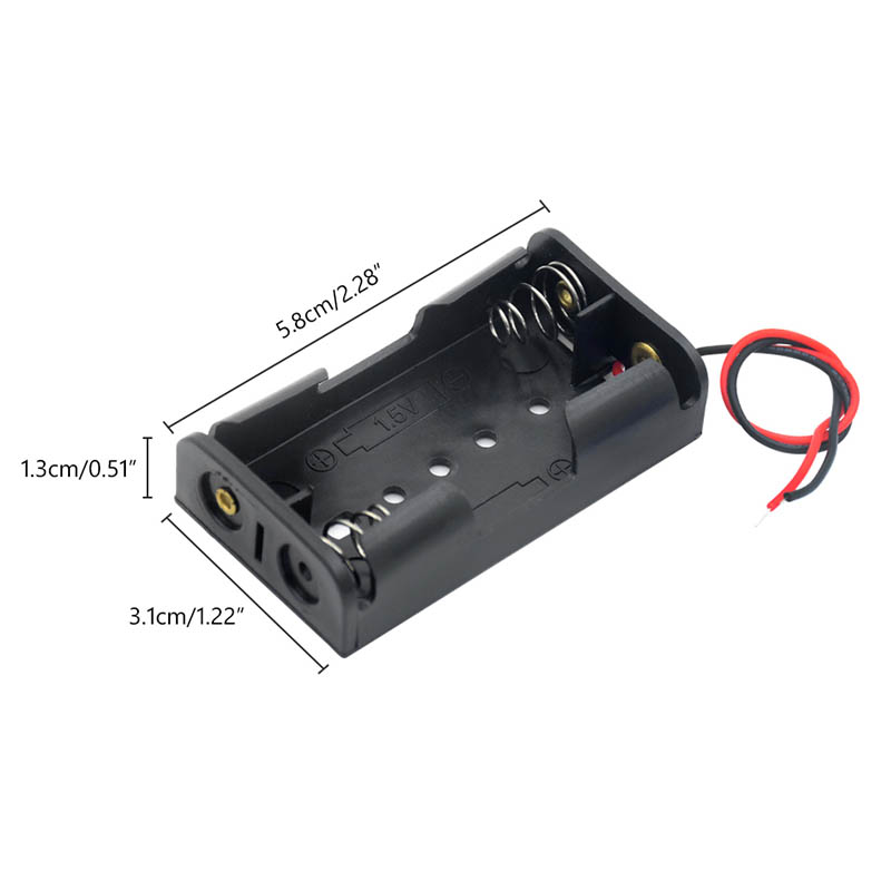1/2/3/4 khe cắm Hộp đựng pin AA Hộp đựng hộp đựng có dây chì