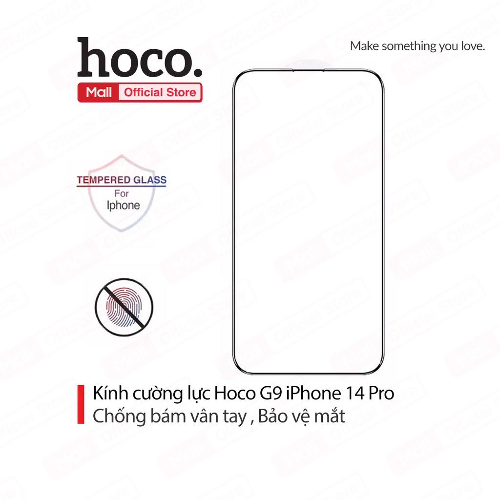 Kính cường lực Hoco G9 full màn hình chống bám vân tay bảo vệ mắt , chống trầy xước cho iPhone