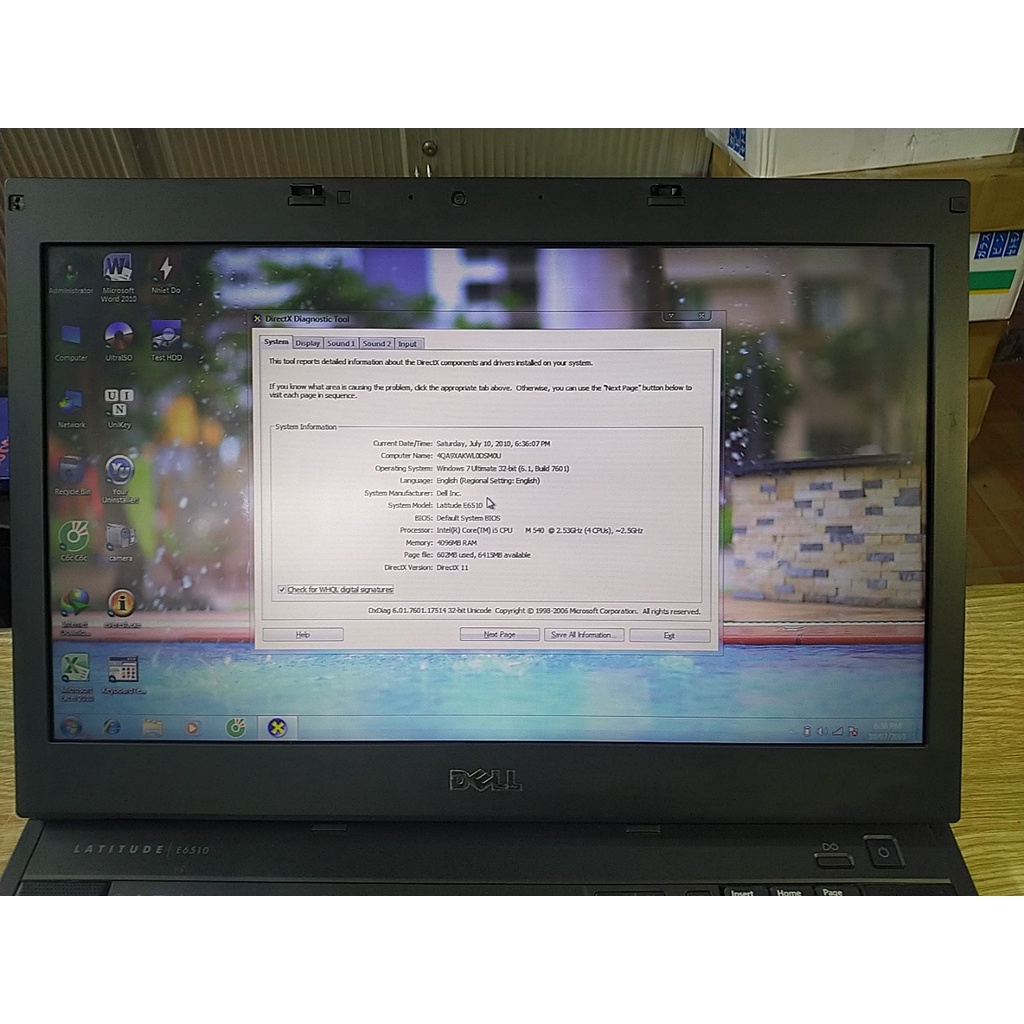 Laptop Dell Latitude E6510