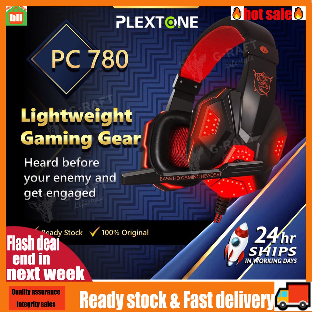 PLEXTONE Tai Nghe Gaming Falsh Dealplextone Pc780 Có Mic Và Đèn Led Cho Laptop / Pc / Điện Thoại / Ps4