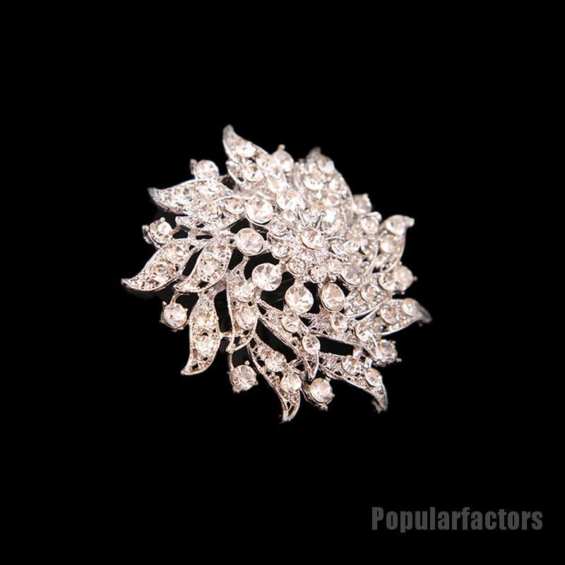 Ghim cài áo đính đá pha lê nhân tạo phong cách vintage cổ điển