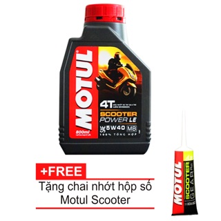 Nhớt Motul Scooter Power Le 5w40 800ml ( Tặng kèm nhớt lap )