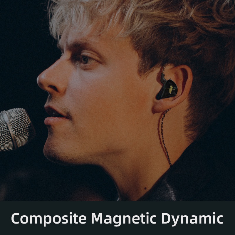 Tai nghe nhét tai FAAEAL KZ EDX 1DD HiFi có dây cáp 2 pin có thể tháo rời tiện dụng