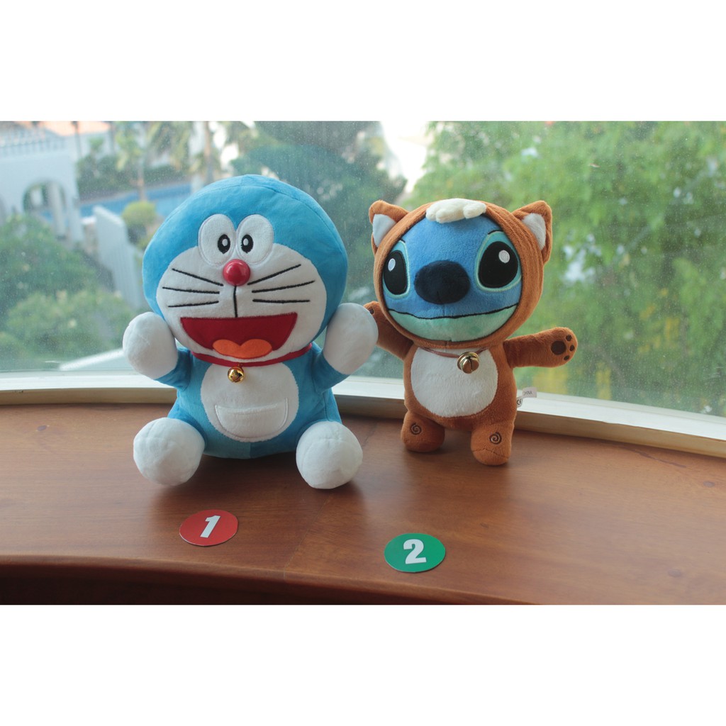 Thú bông stich hóa trang và doraemon lục lạc si Hàn hàng Disney chính hãng