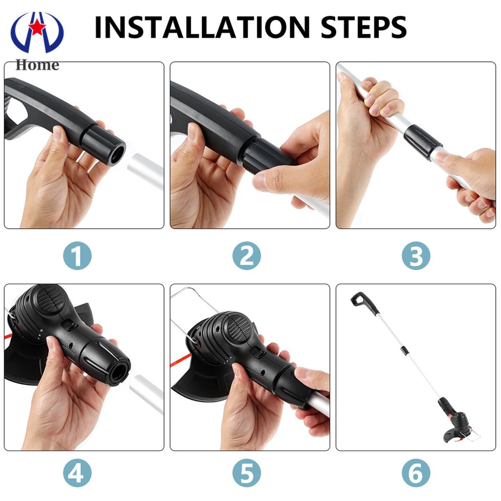 Máy Cắt Cỏ Không Dây Chạy Pin 2000mAh Có Thể Điều Chỉnh Tiện Dụng Tkc0541
