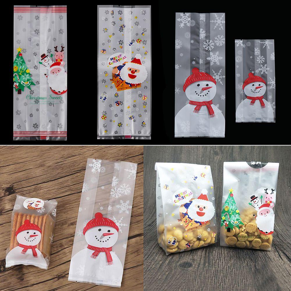 Set 10 / 30 Túi Nhựa Đựng Kẹo Họa Tiết Giáng Sinh