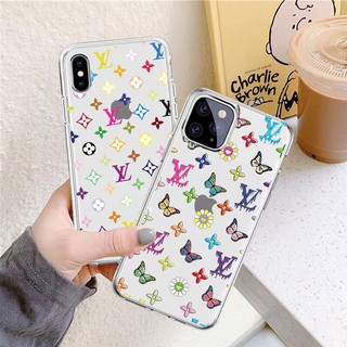 Ốp lưng iphone silicon in hình lv chống sock bảo vệ điện thoại ốp dẻo viền mềm trắng trong