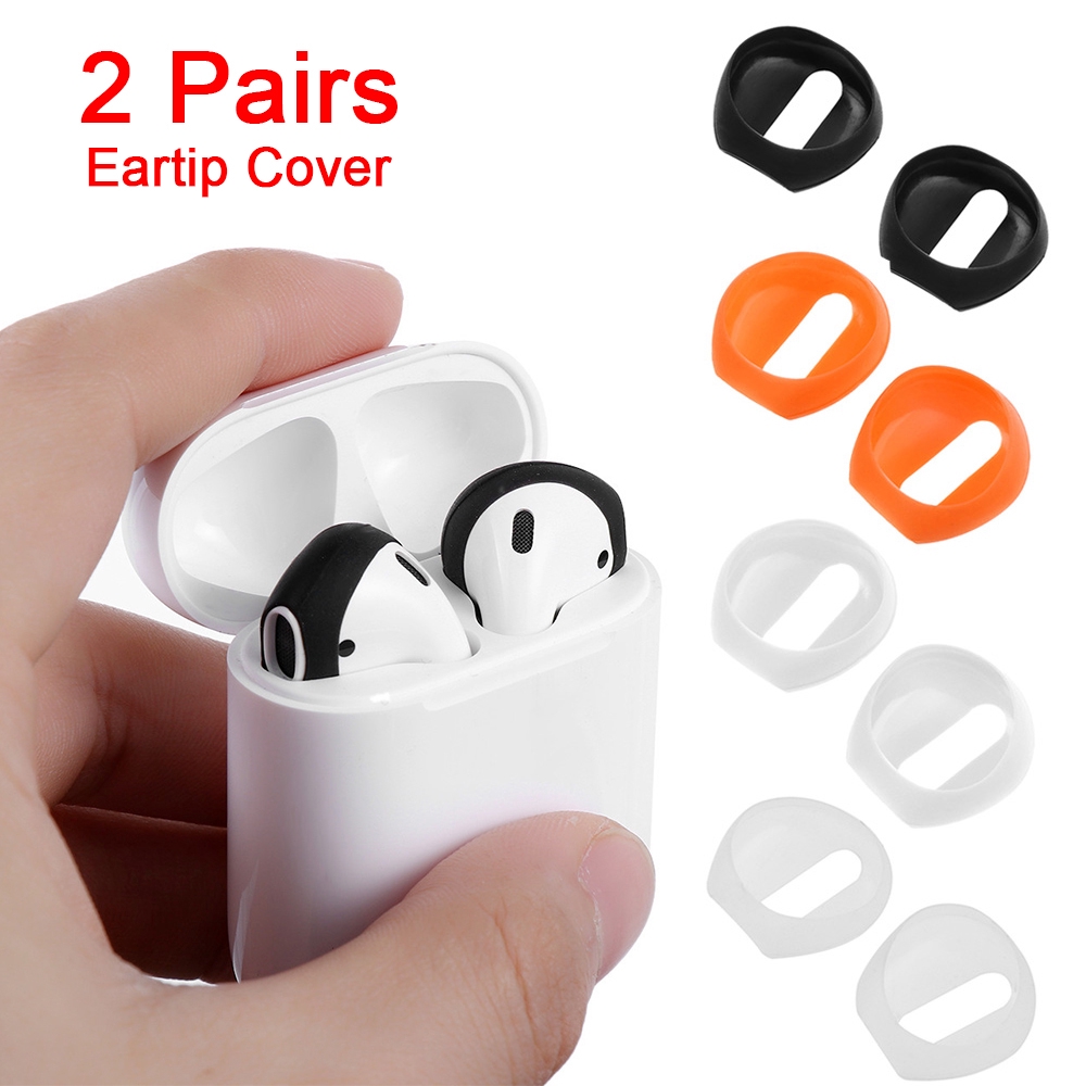 CHINK 2 pairs Gel Earpads Ultra Thin Protective Soft Silicone Case Cover For Apple AirPods Earpods