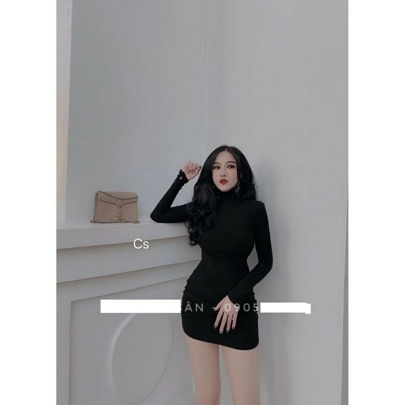 [Mã FAMAYWA2 giảm 10K đơn 50K] ĐẦM BODY CỔ LỌ TAY DÀI [ TAY KHÔNG XỎ NGÓN ] | BigBuy360 - bigbuy360.vn