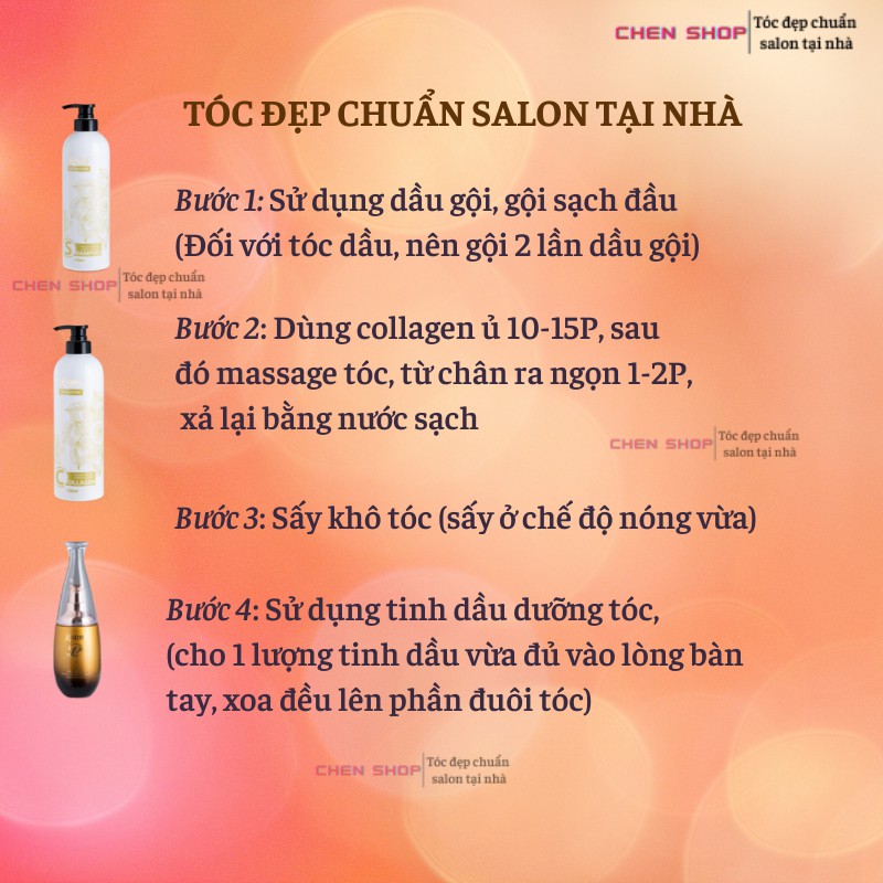 (Tặng kẹp tóc trong suốt) Argan Oil Tinh Dầu Dưỡng Tóc COLLAGEN cao cấp không bí bết da đầu