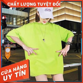 [SALES 50%] THUN THÁI Áo Thun Trơn XANH CHUỐI NEON Basic Tay lỡ Form Rộng Ulzzang