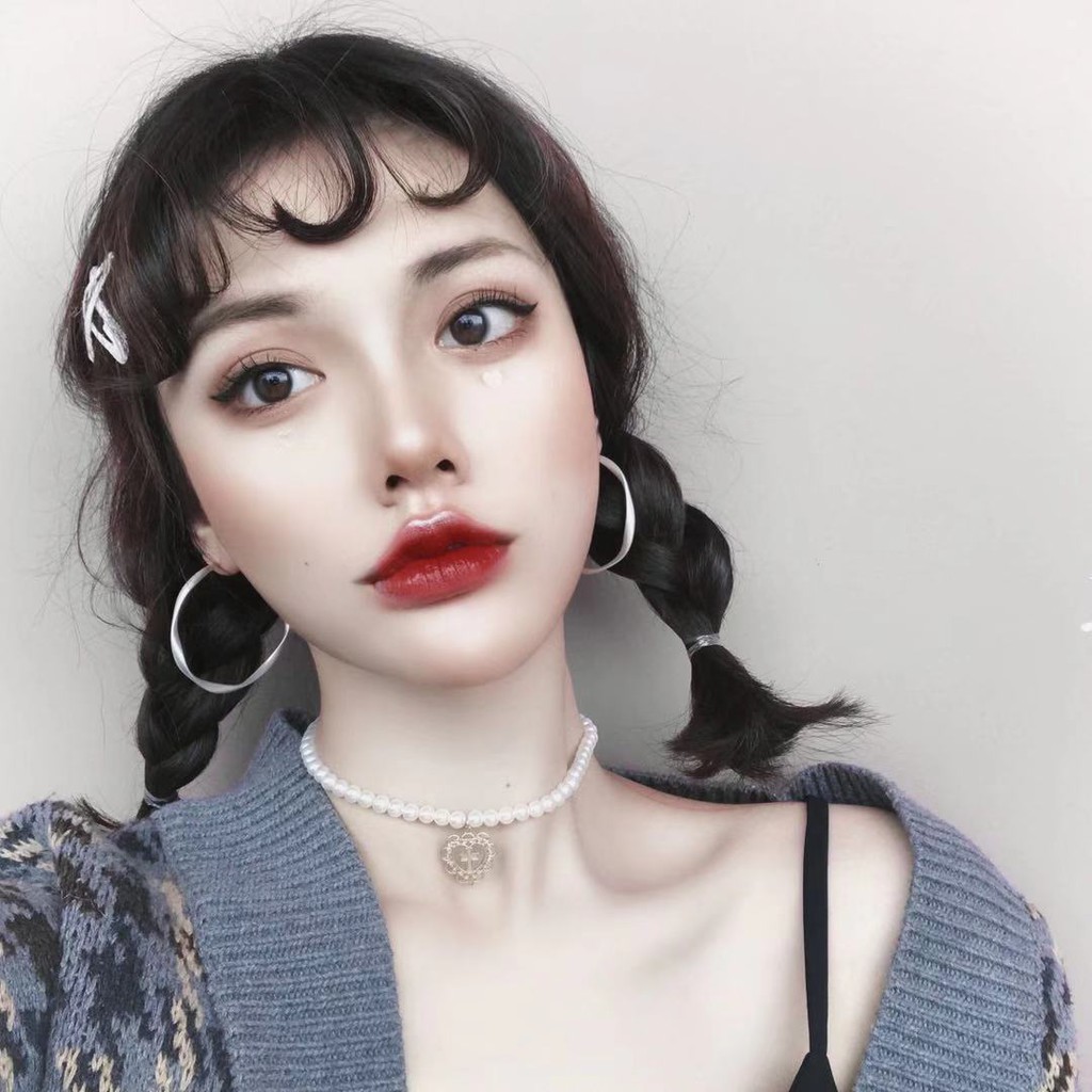 Dây chuyền ngọc trai mặt hình thánh giá thời trang cho nữ