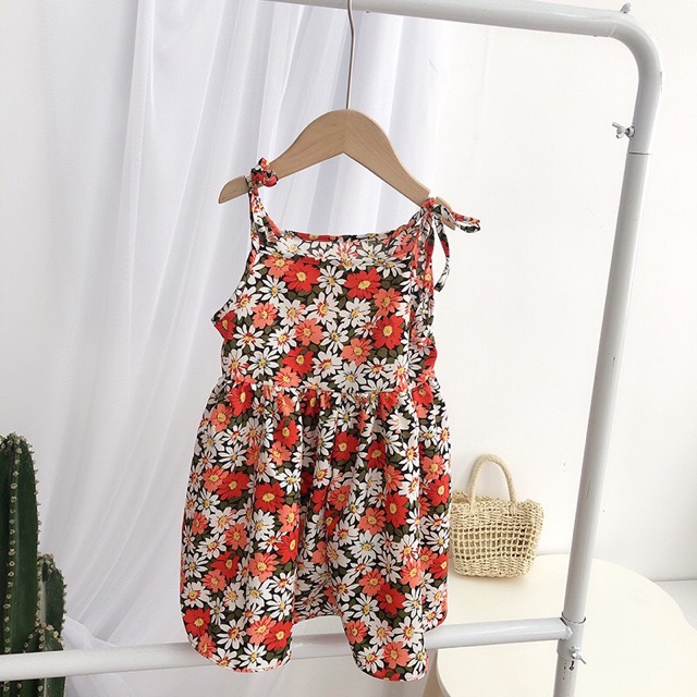 🌿 SIÊU MÁT-SIÊU XINH-GIÁ SIÊU RẺ 🌿 Váy 2 dây vải đũi cho bé