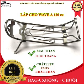 [CÓ VIDEO] Baga chuối Baga xuồng màu inox trắng lắp wave a 110 cc từ 2017 đến 2021 - Inox cực dày chắc - Đèn xe Việt