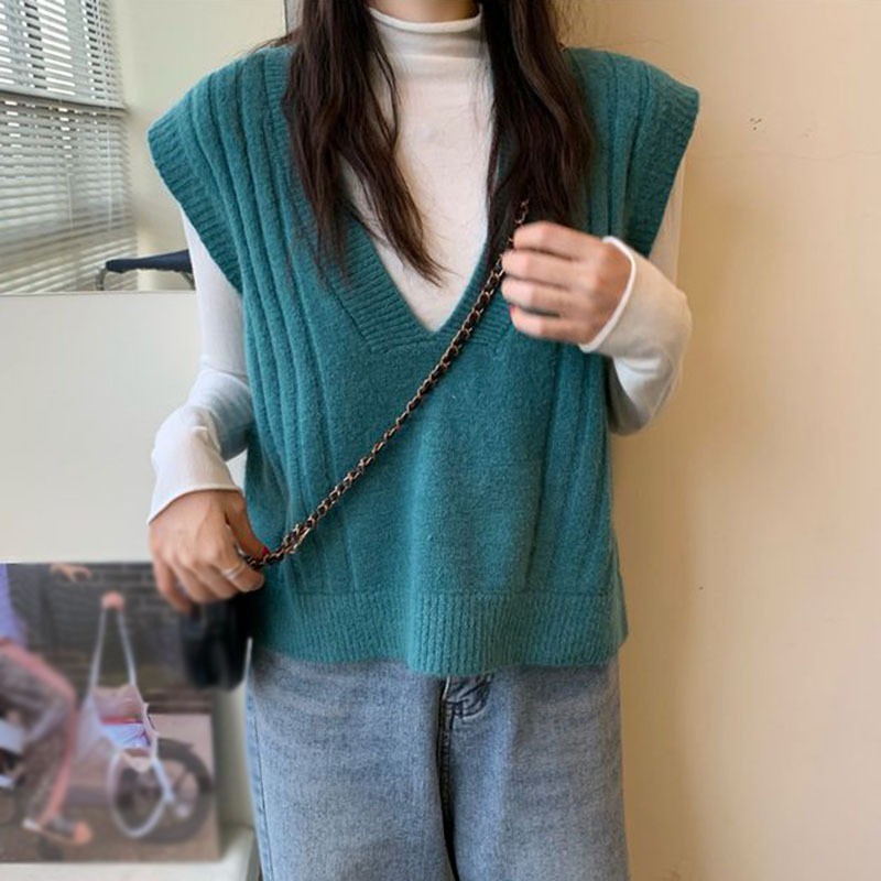 Áo Khoác Gile Chất Liệu Dệt Kim Thời Trang Sành Điệu Cao Cấp Dành Cho Bạn Nữ | BigBuy360 - bigbuy360.vn