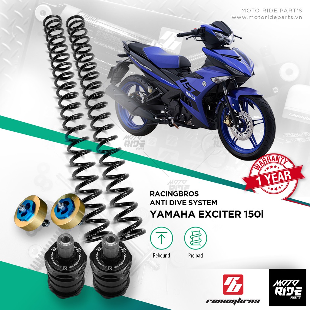 RACINGBROS KIT PHUỘC TRƯỚC ANTI DIVE YAMAHA EXCITER 150