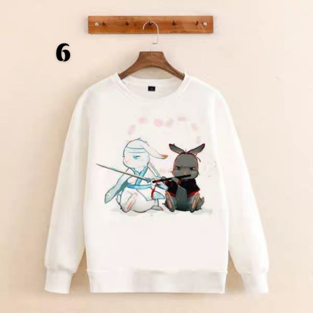 Áo Sweater In Hình Ma Đạo Tổ Sư - Trần Tình Lệnh, Tiêu Chiến, Vương Nhất, Lam Vong Cơ