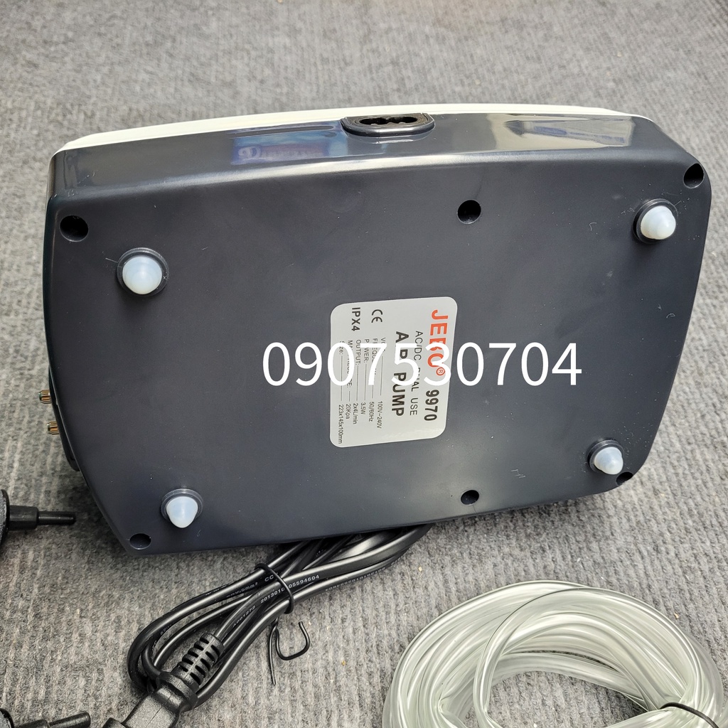 [tặng kèm phụ kiện] Máy Sủi Oxy Tích điện 2 Vòi JEBO 9970