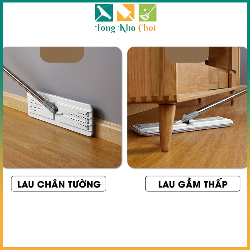 Bộ cây lau nhà tự vắt thông minh xoay 360 độ chính hãng Pulito, Cây lau nhà tự vắt tiện lợi kèm thùng tròn BLN-R3