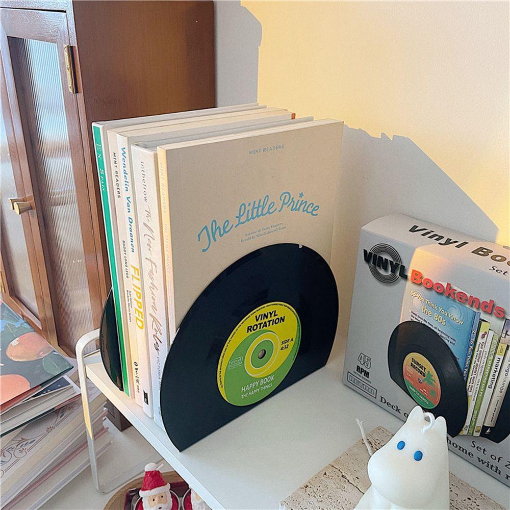 Mmluck Vinyl Đầu Đĩa Ghi Âm Sáng Tạo Hình Dạng LP Cổ Điển Không Trượt Trang Trí Sách Hỗ Trợ Trang Trí