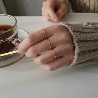 Nhẫn Mạ Vàng 18k S925 Mỏng