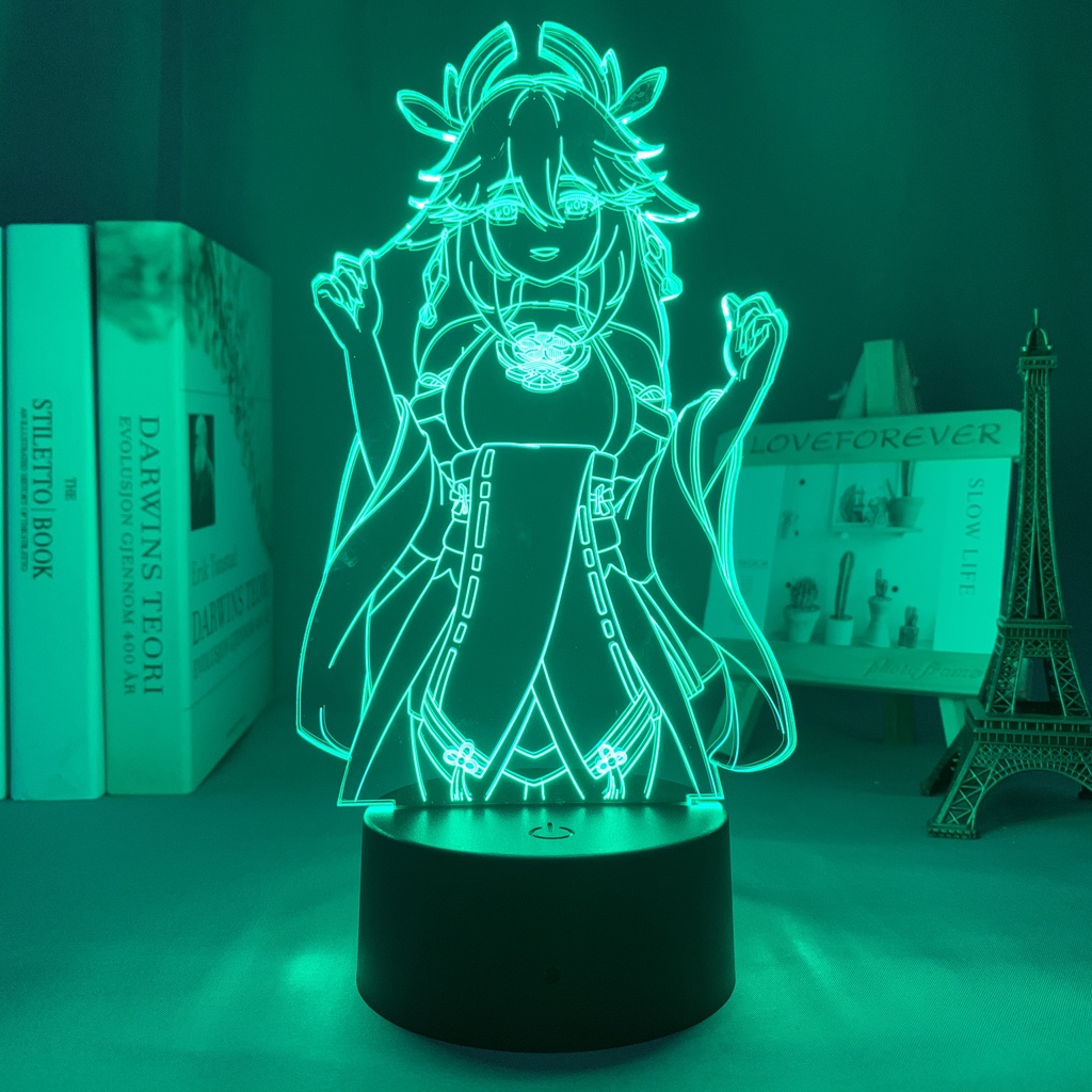 Đèn Led Để Bàn Hình Nhân Vật Yae Miko 3d Trong game Genshin