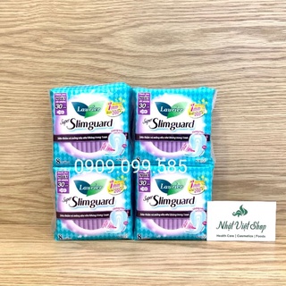 Combo 3 Gói Băng Vệ Sinh Ban Đêm Laurier Super Slimguard Siêu Mỏng Cánh 1mm (30cm - 8M)