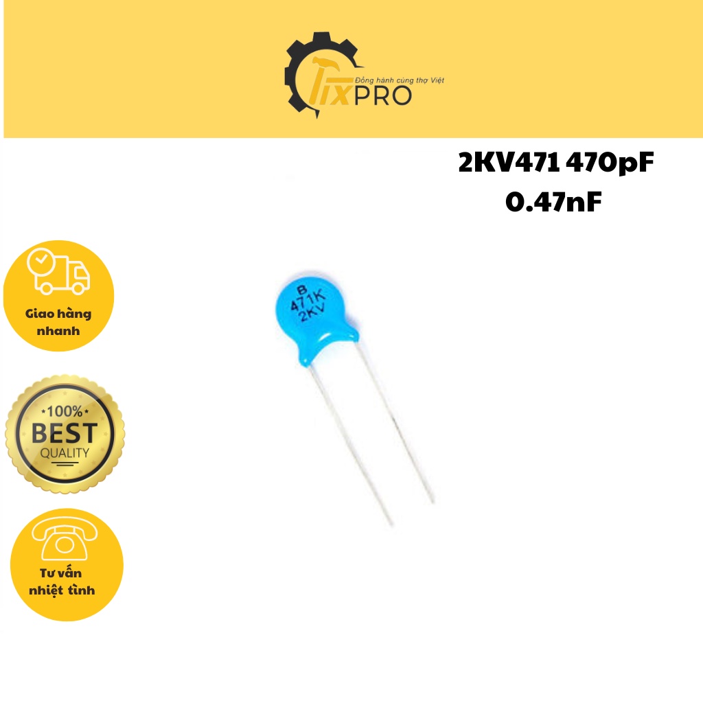 Tụ cao áp 2KV471 470pF 0.47nF 2000V (Túi 10c)