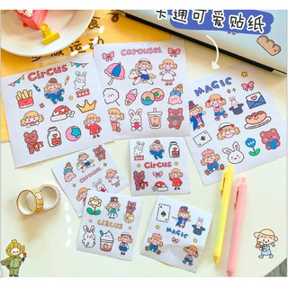 Hình dán không thấm nước Sticker hoạt hình dễ thương (F4B02)