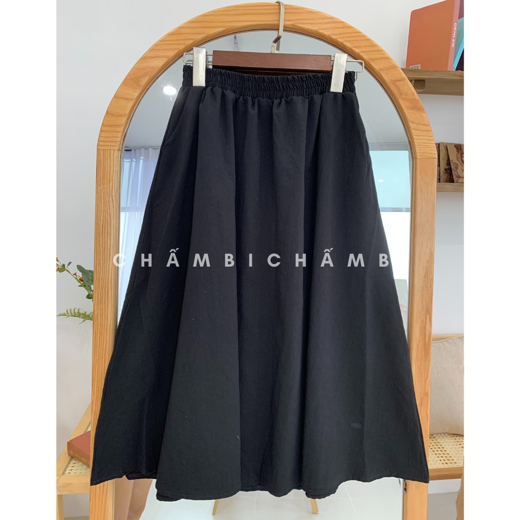 Chân váy dài CV.009, Chân váy đũi trơn dáng xuông phong cách Hàn Quốc | BigBuy360 - bigbuy360.vn