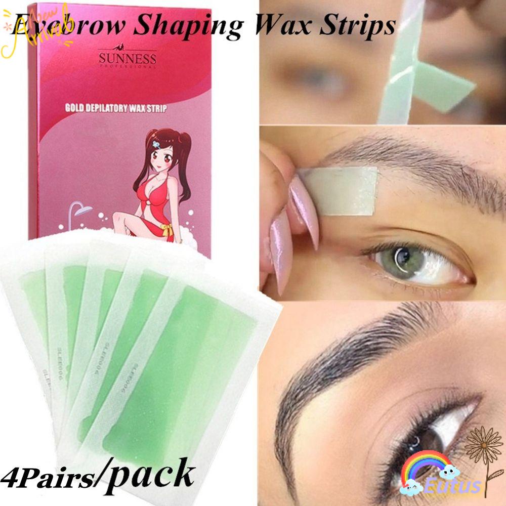 Set 4 Cặp / 8 Cặp Băng Keo Dán Định Hình Lông Mày / Mặt / Toàn Thân Không Dệt Cho Nữ EUCA