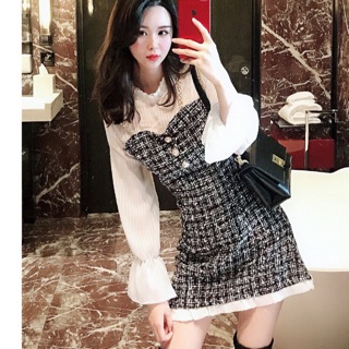 Váy dạ tweed +2% ( trả khách od )